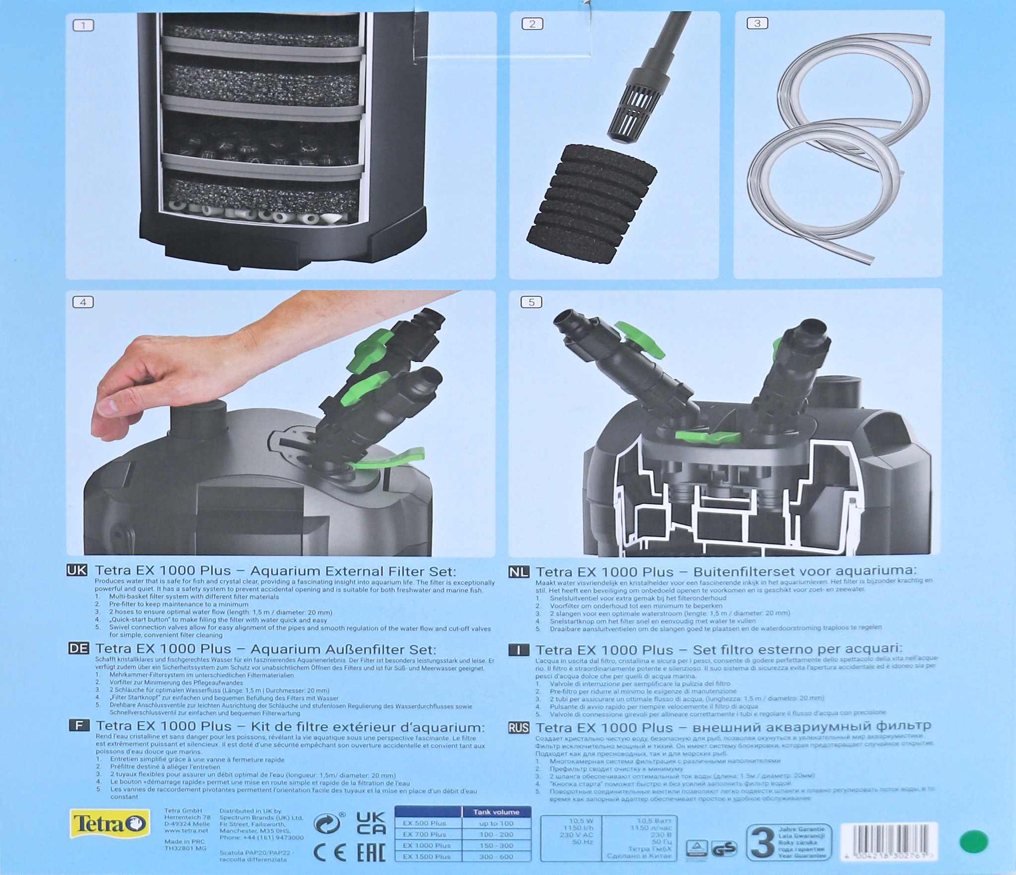 Tetra Buitenfilter EX 1000 Plus | Aquariumfilter