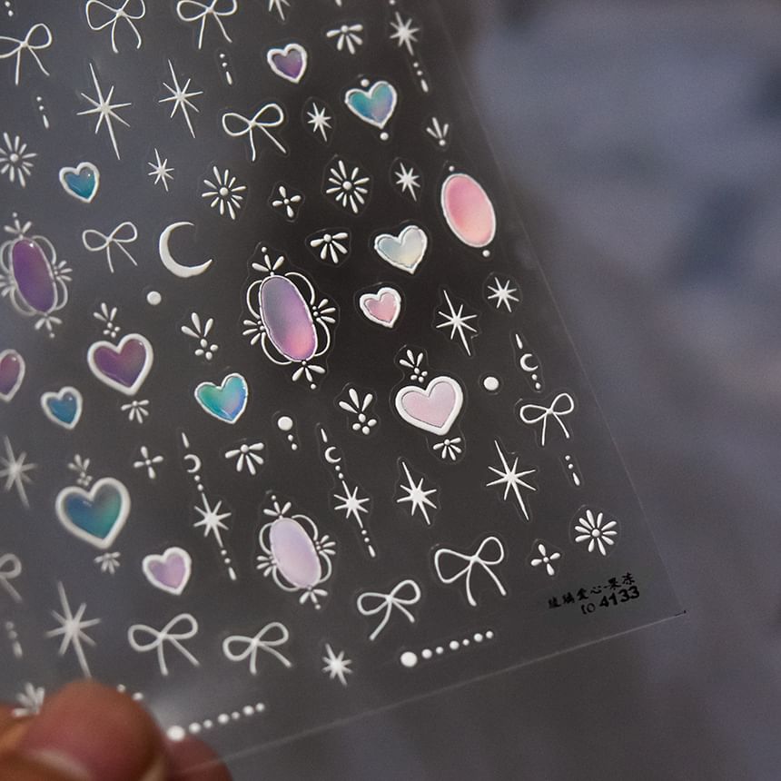 tomoni - Hart Maan & Ster Nail Art Stickers (Diverse Ontwerpen)