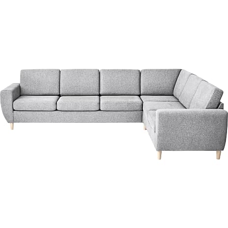 Rom Nordic vendbar hjørnesofa - lysegrå