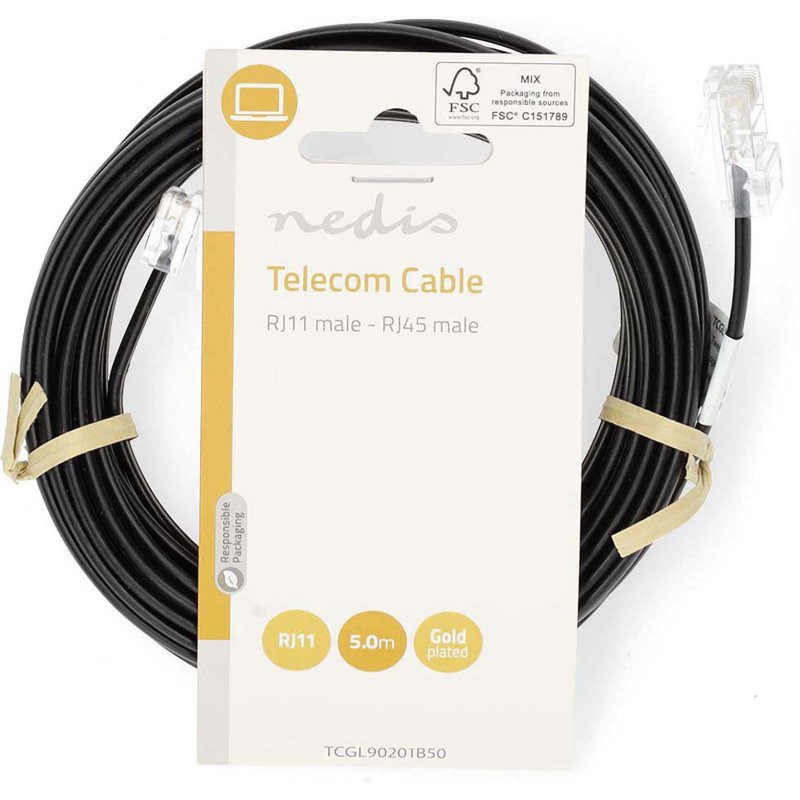 Nedis Câble  RJ11 vers RJ45 5m noir