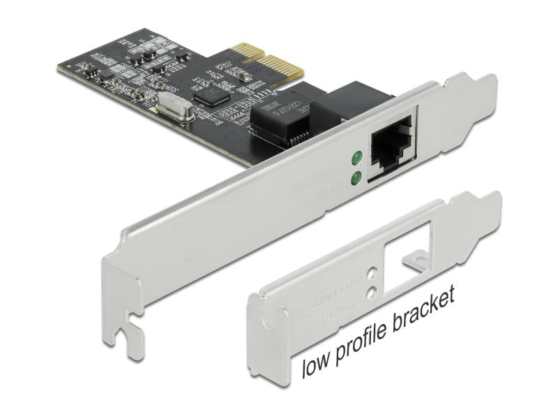 Delock Netzwerkkarte 1x 2.5Gbps LAN, RTL8125B PCI-Express x Delock PCI Express x1 Karte 1 x RJ45 2.5 Gigabit LAN RTL8125