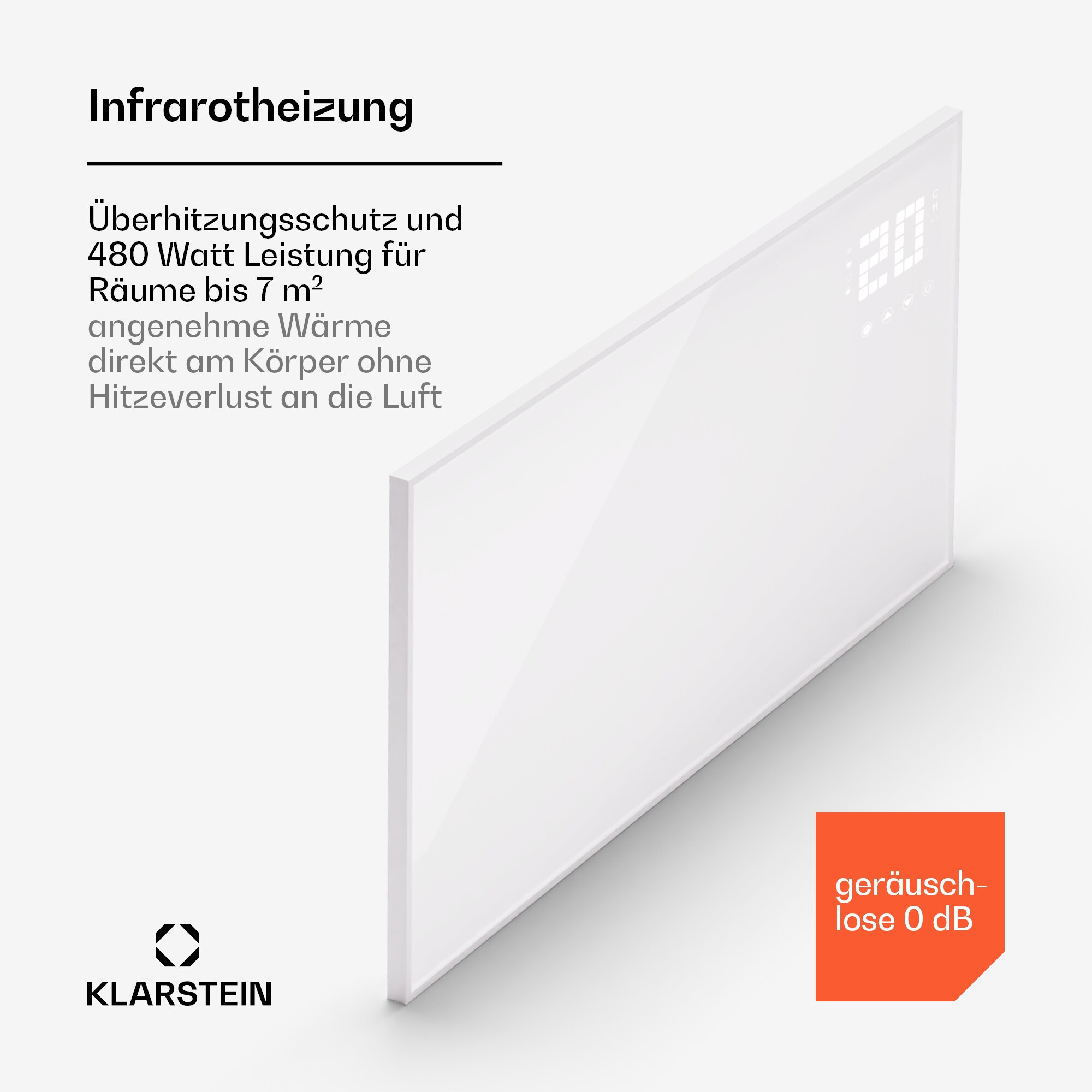 Wonderwall Smart Bornholm Infrarotheizung 100x55cm App 480W