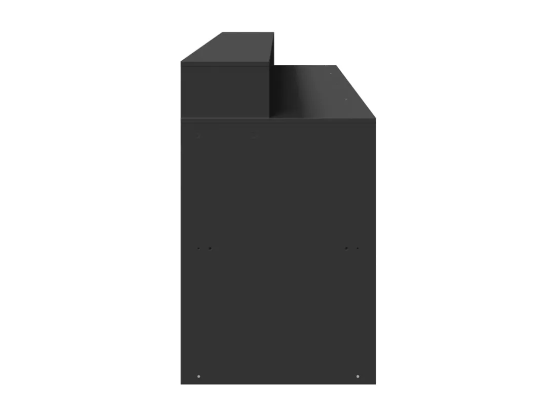 Bureau avec lumières LED noir 200x55x91 cm bois d'ingénierie