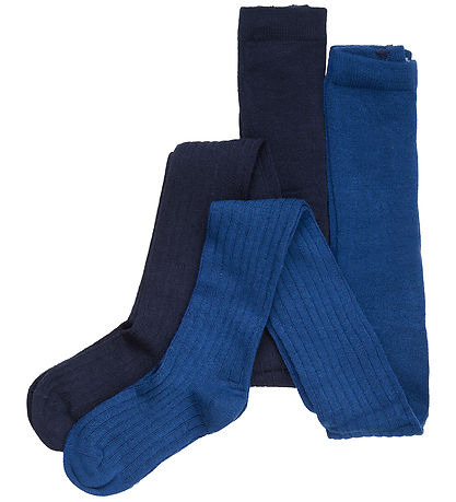 Minymo Strumpfhosen - 2er-Pack - Rib - Noos - Total Eclipse