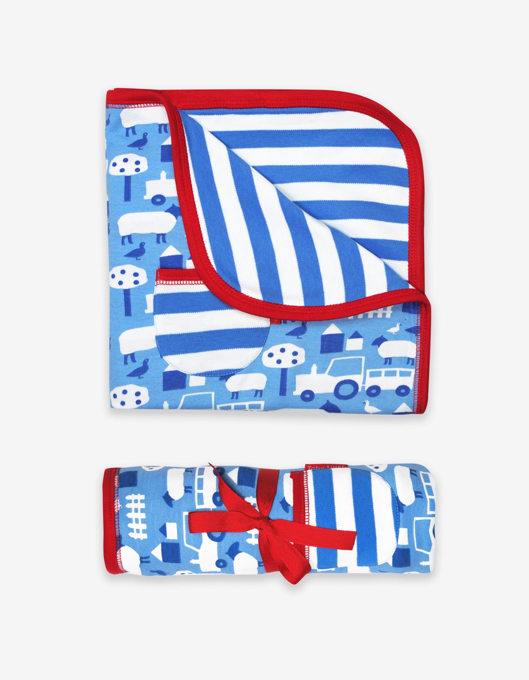 Toby Tiger Baby-Decke mit Bauernhof-Motiv