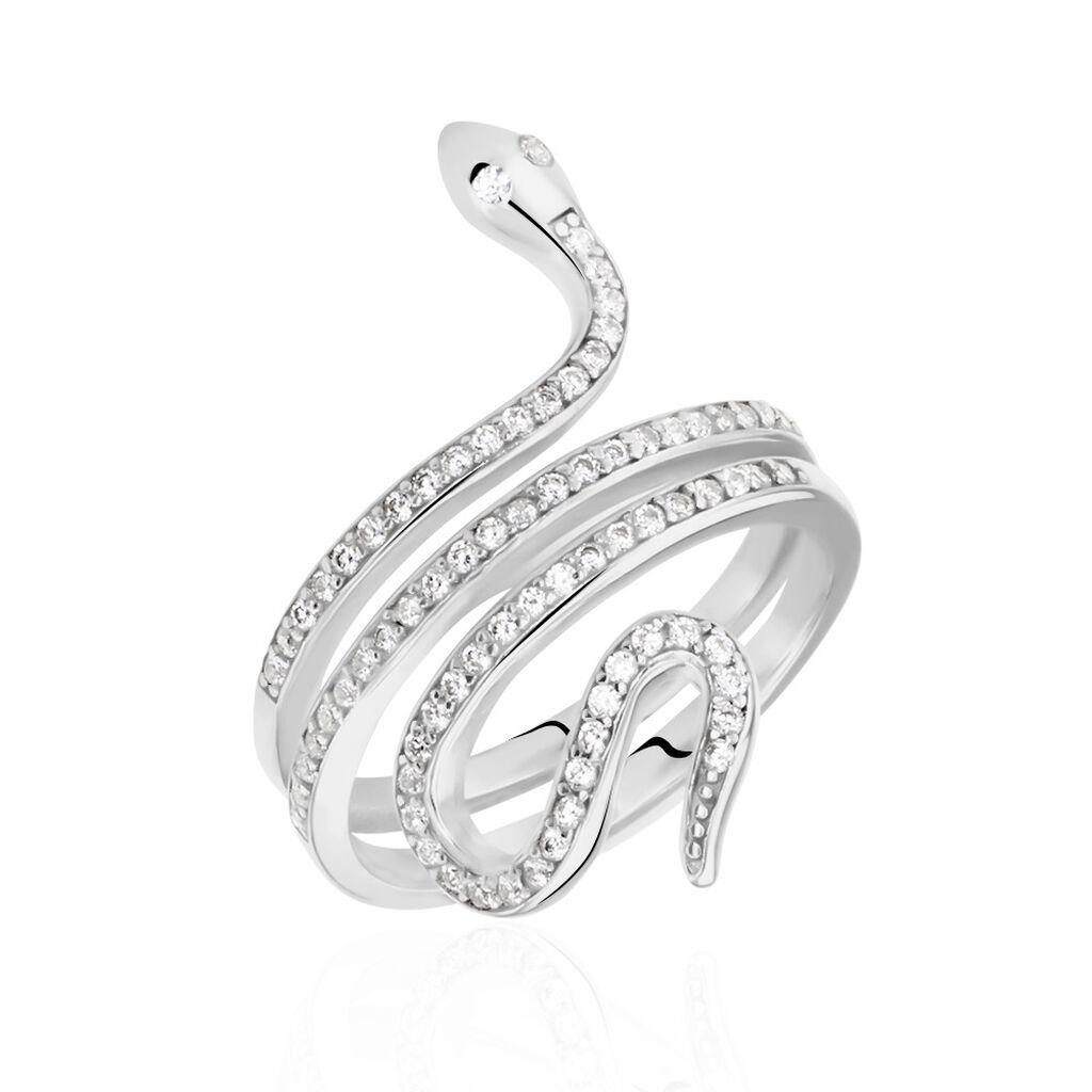 Bague Wesley Argent Blanc Oxydes De Zirconium