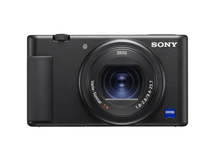 Sony VLOGCAM ZV-1A - Digitalkamera - kompakt - 20.1 MP - 4K / 30 fps - 2.7x optisk zoom - ZEISS - Wi-Fi, Bluetooth - sort