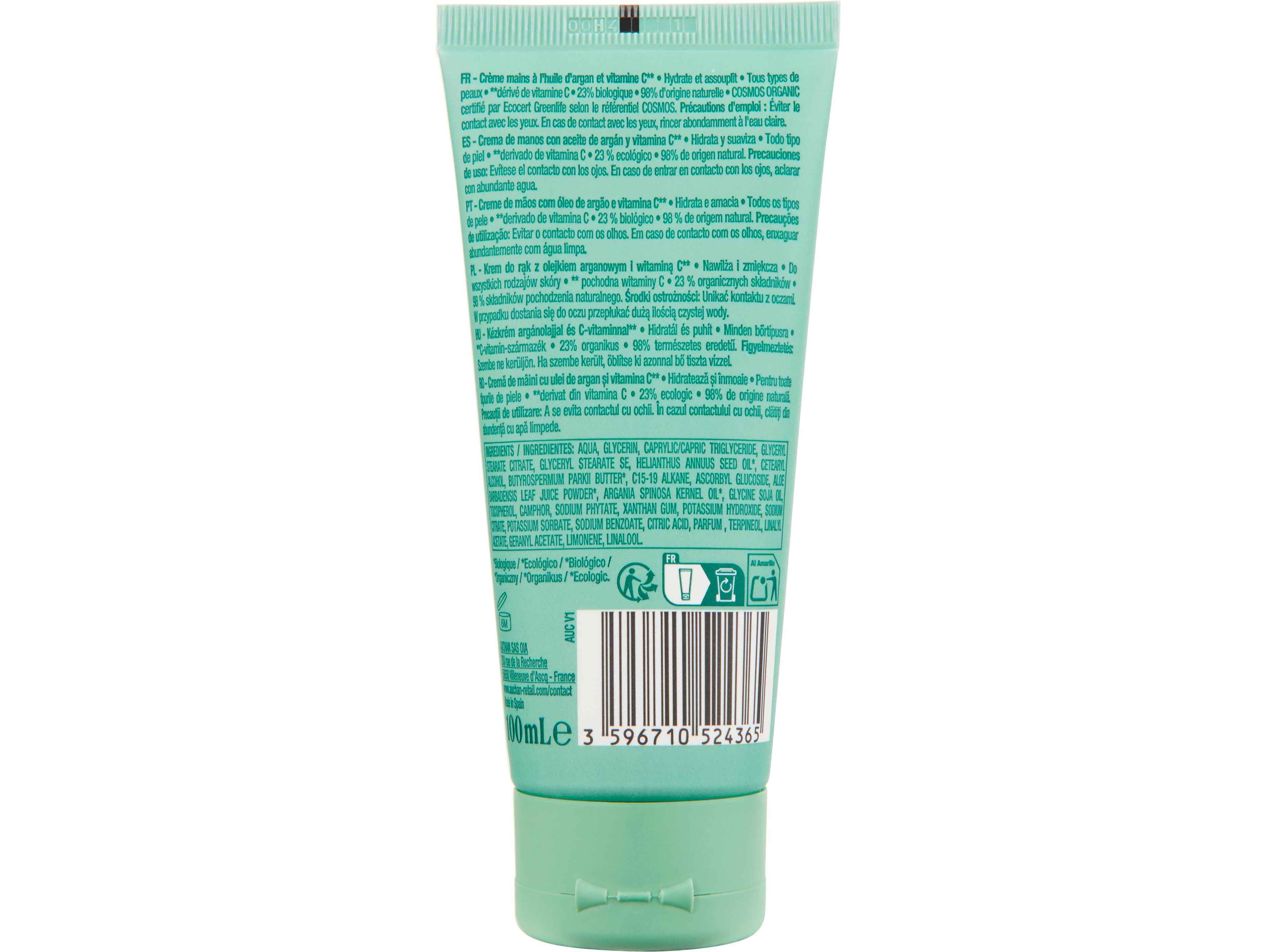 CREME DE MÃOS COSMIA BIO HIDRATANTE ÓLEO DE ARGÃO E VITAMINA C 100ML