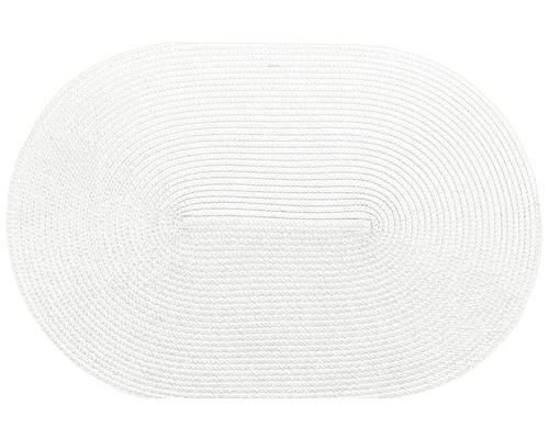 Geweven ovaal wit placemat 30 x 45 cm