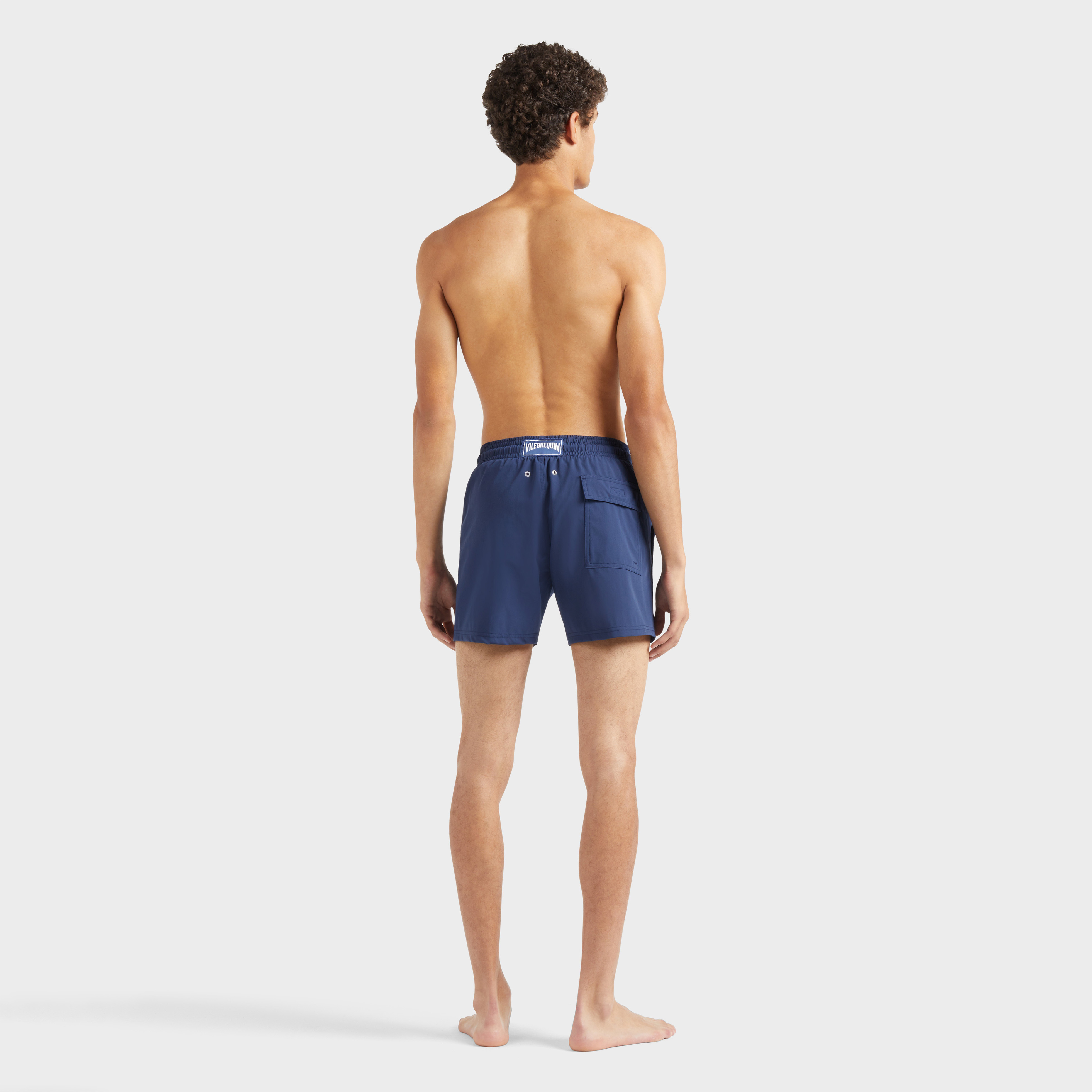 Maillot de bain court stretch homme uni