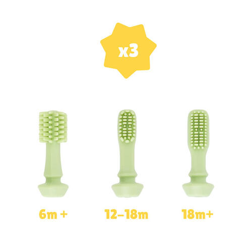 Brosse à dents évolutive en silicone - BADABULLE