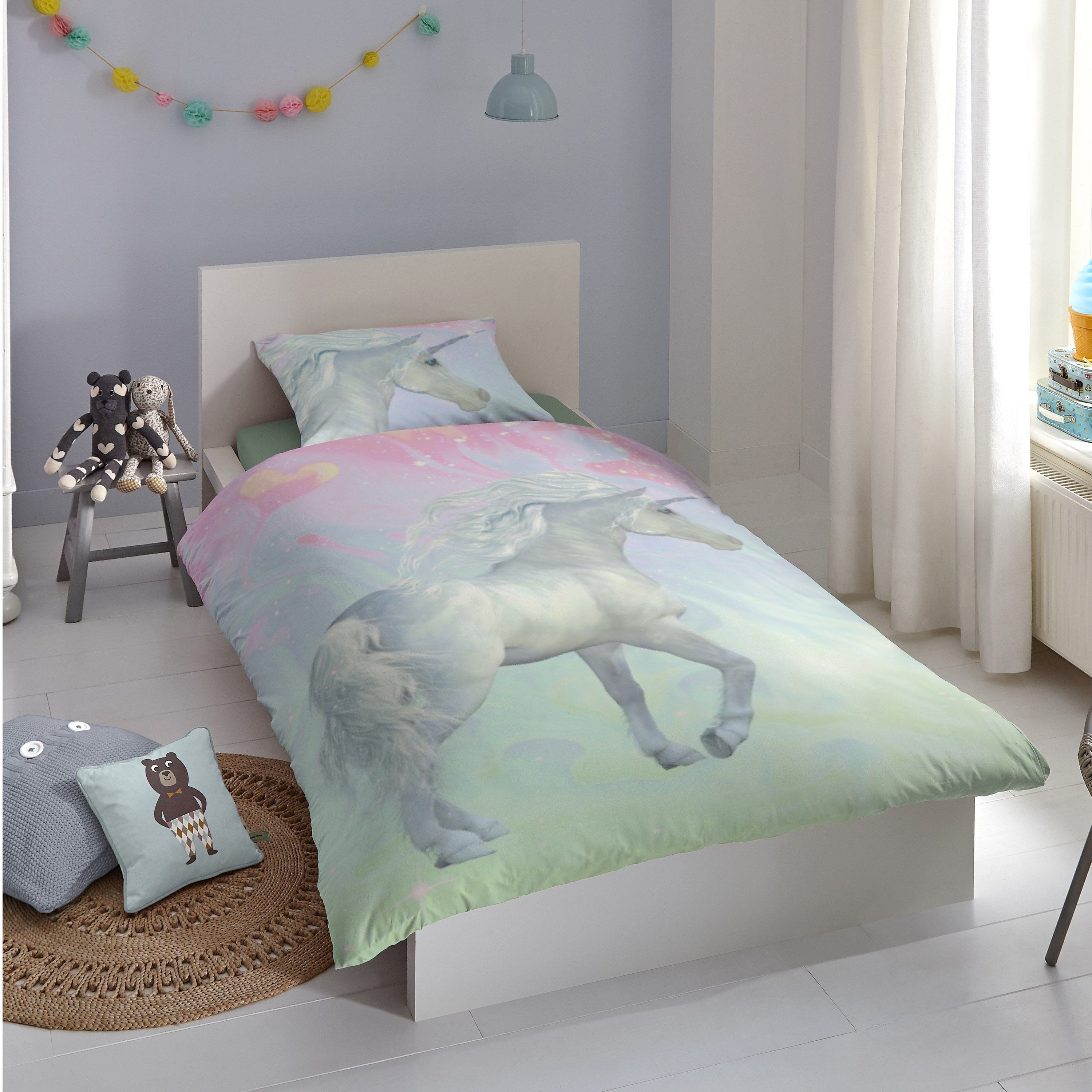 Good Morning Unicorn Dekbedovertrek 140 x 220 cm