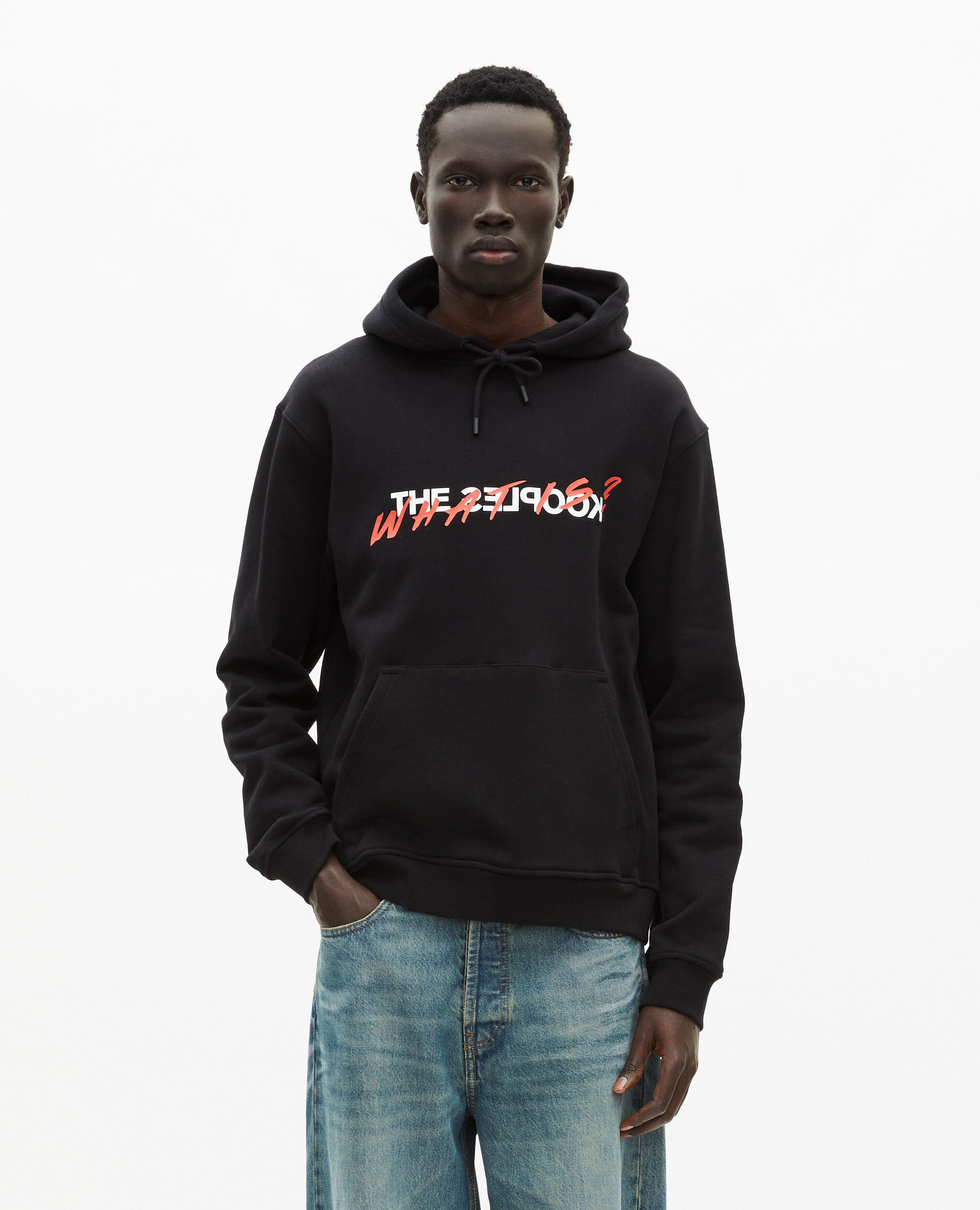 Sweatshirt à capuche What is noir