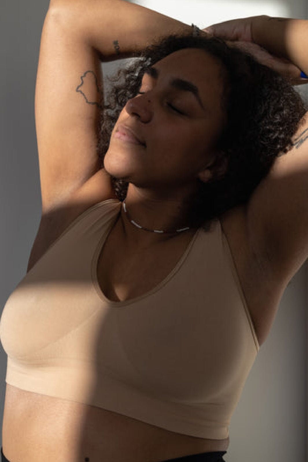 Soft basic Soffi Bra top wide strap 2 pak nude