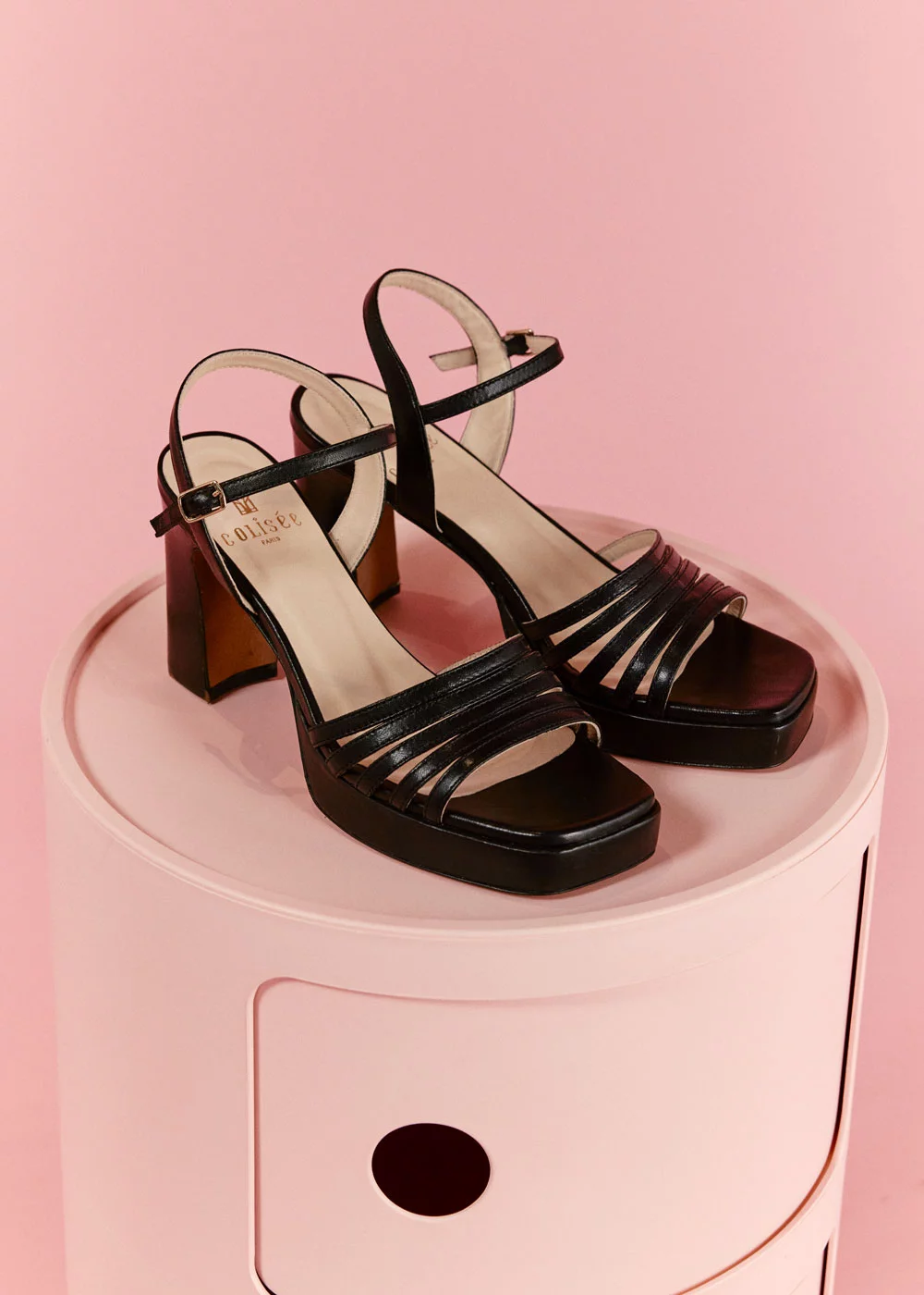 SANDALE THEA CUIR NOIR