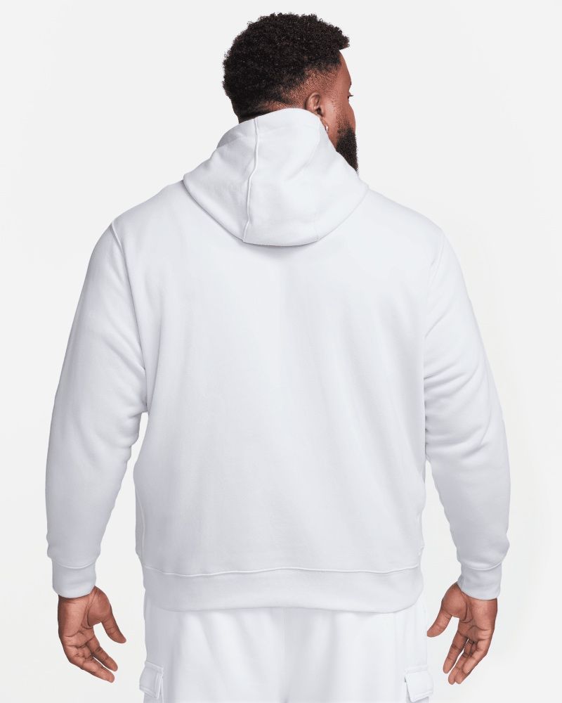 Sweat à capuche Nike Sportswear Club Fleece Gris Clair & Blanc pour homme
