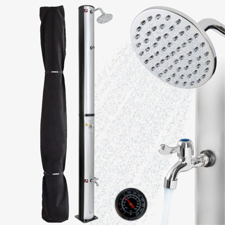 Solardusche 37L silber