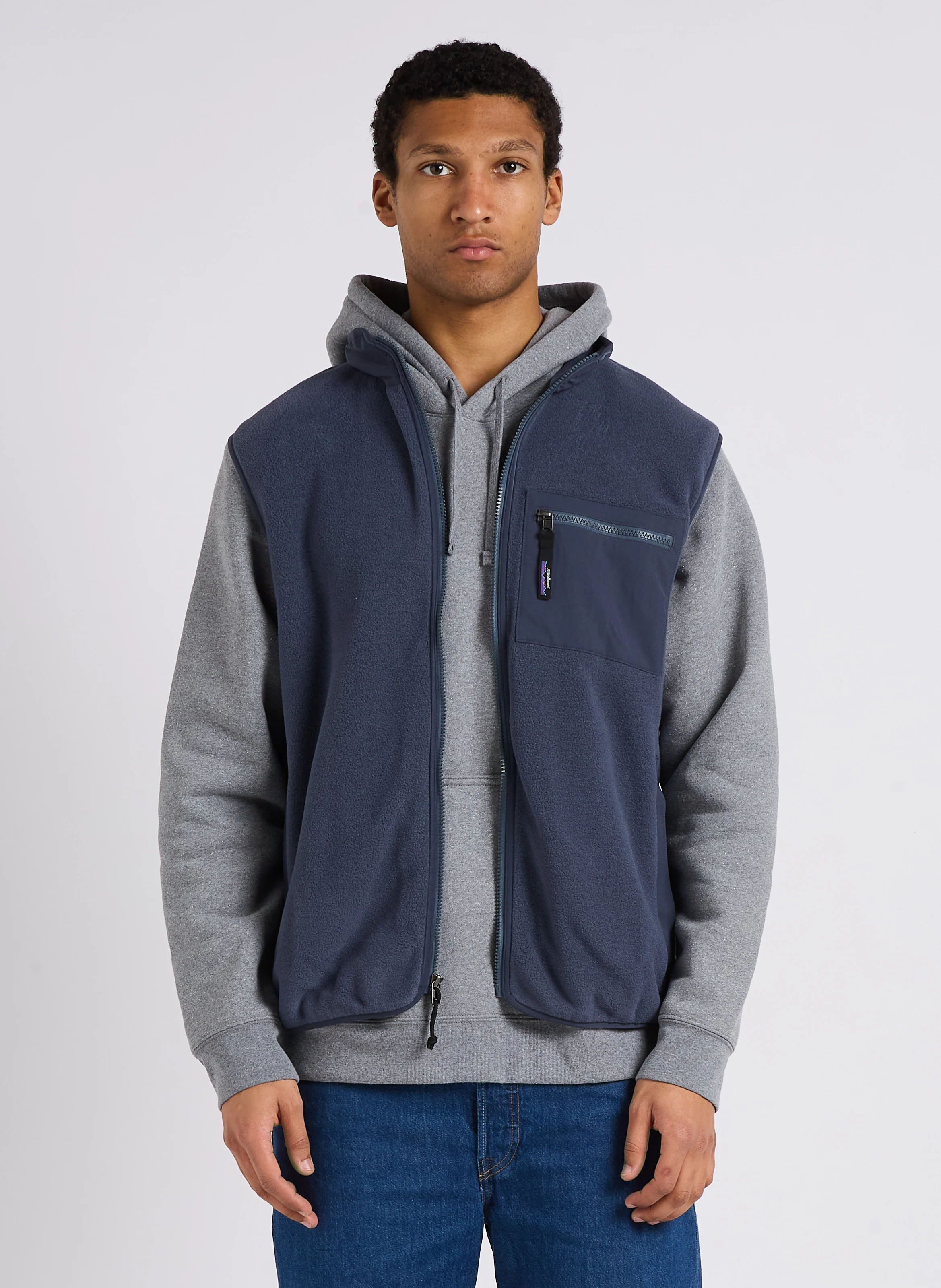 M'S SYNCH - Polaire col montant| Bleu