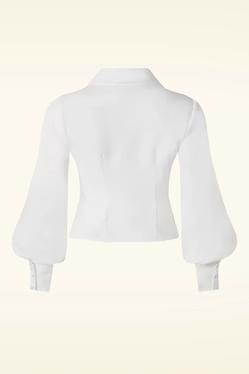 Miss Candyfloss Arien Gia blouse in gebroken wit