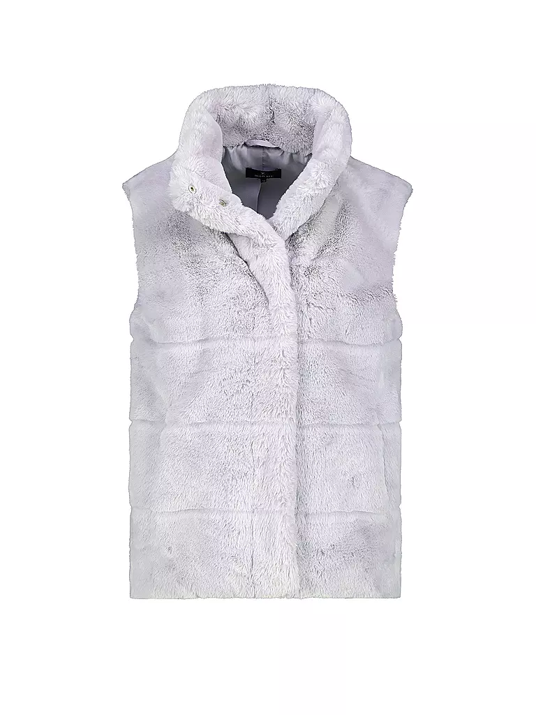 MONARI Gilet in Felloptik grau