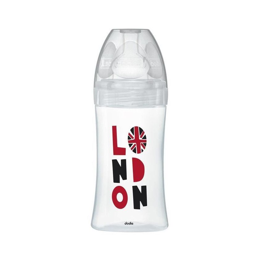 Biberon en verre Sensation+ anti-coliques 270ml 0-6 mois - London - Ecru