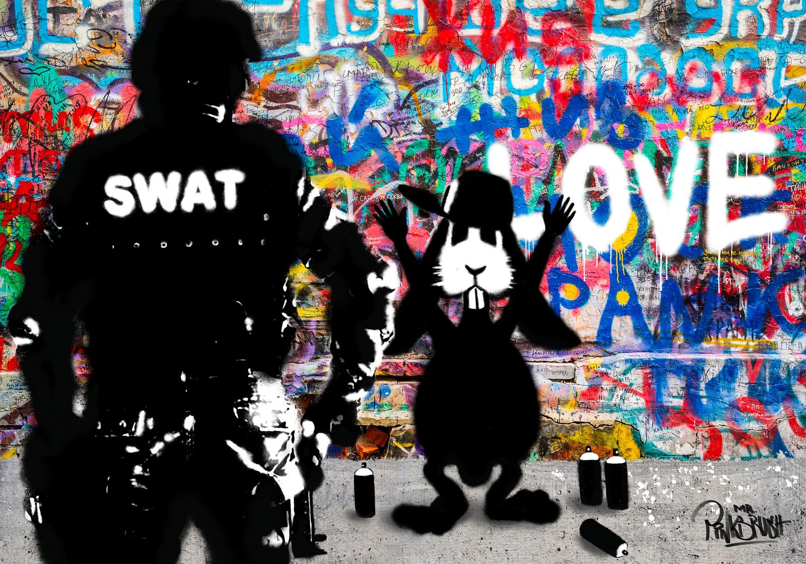 SWAT by Mr. Pinkbrush - Limited Edition. Edition of: 150. Signed.