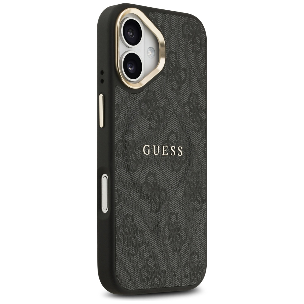 iPhone 17 MagSafe Leder Hardcase Hülle Classic Logo (GUHMP17SP4MSEGCK) - Schwarz