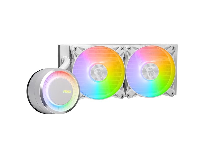MSI Wasserkühlung MAG CORELIQUID E240 WHITE MSI MAG CORELIQUID E240 WHITE Computerkühlsystem Hauptplatine, Prozessor Flüssigkeitskühlung 12 cm Weiss