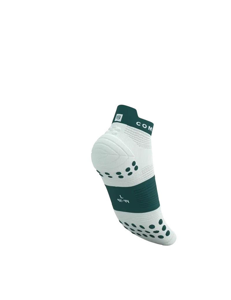 Compressport Pro Racing v4.0 Run Low Compressiesokken Wit/Groen