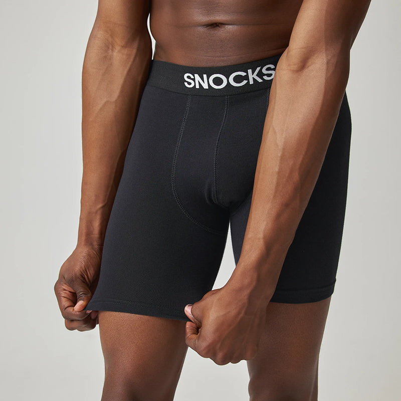 Lange Premium Boxershorts Schwarz