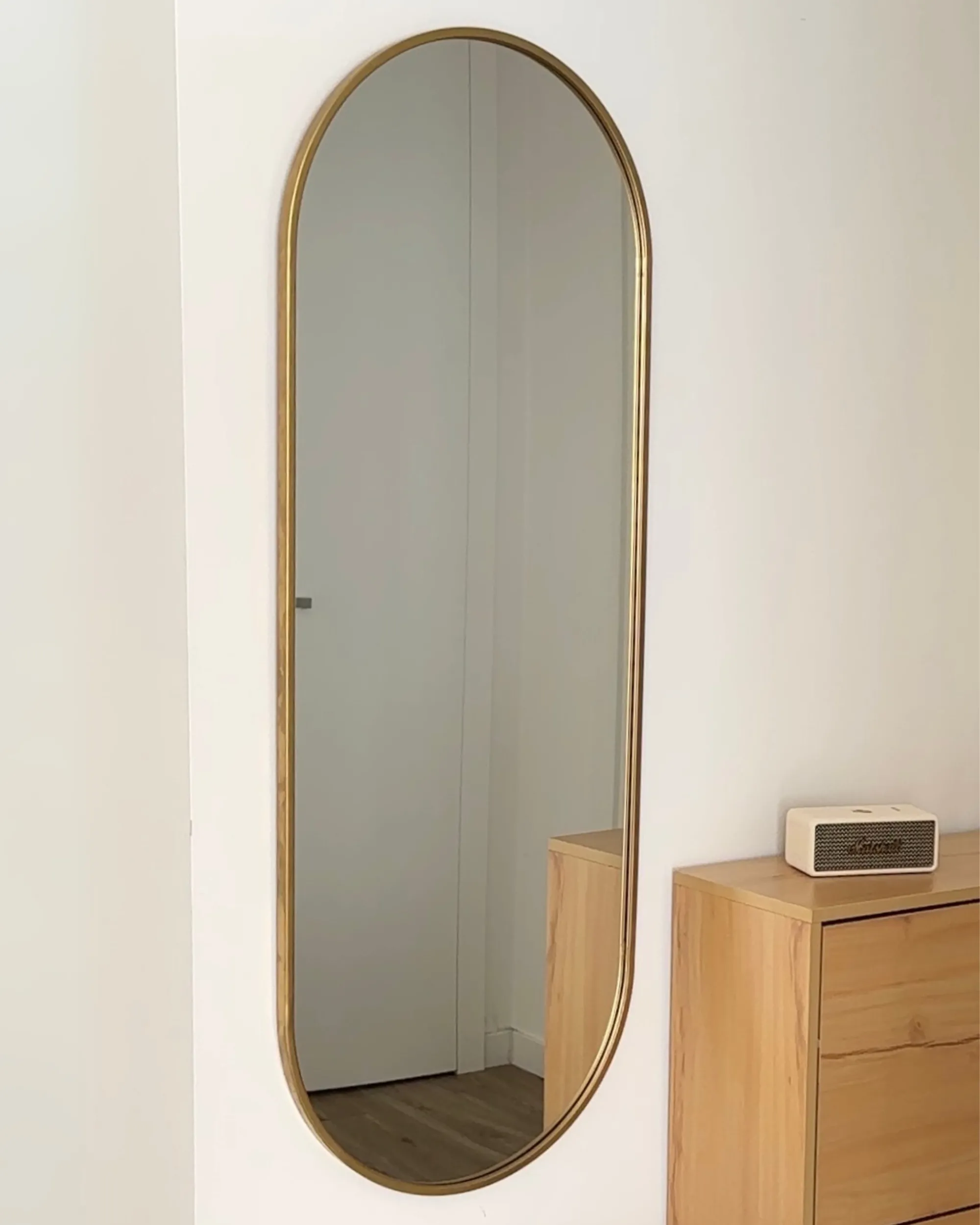 Wandspiegel AZEVILLE 46 cm 122 cm Metaal Goud
