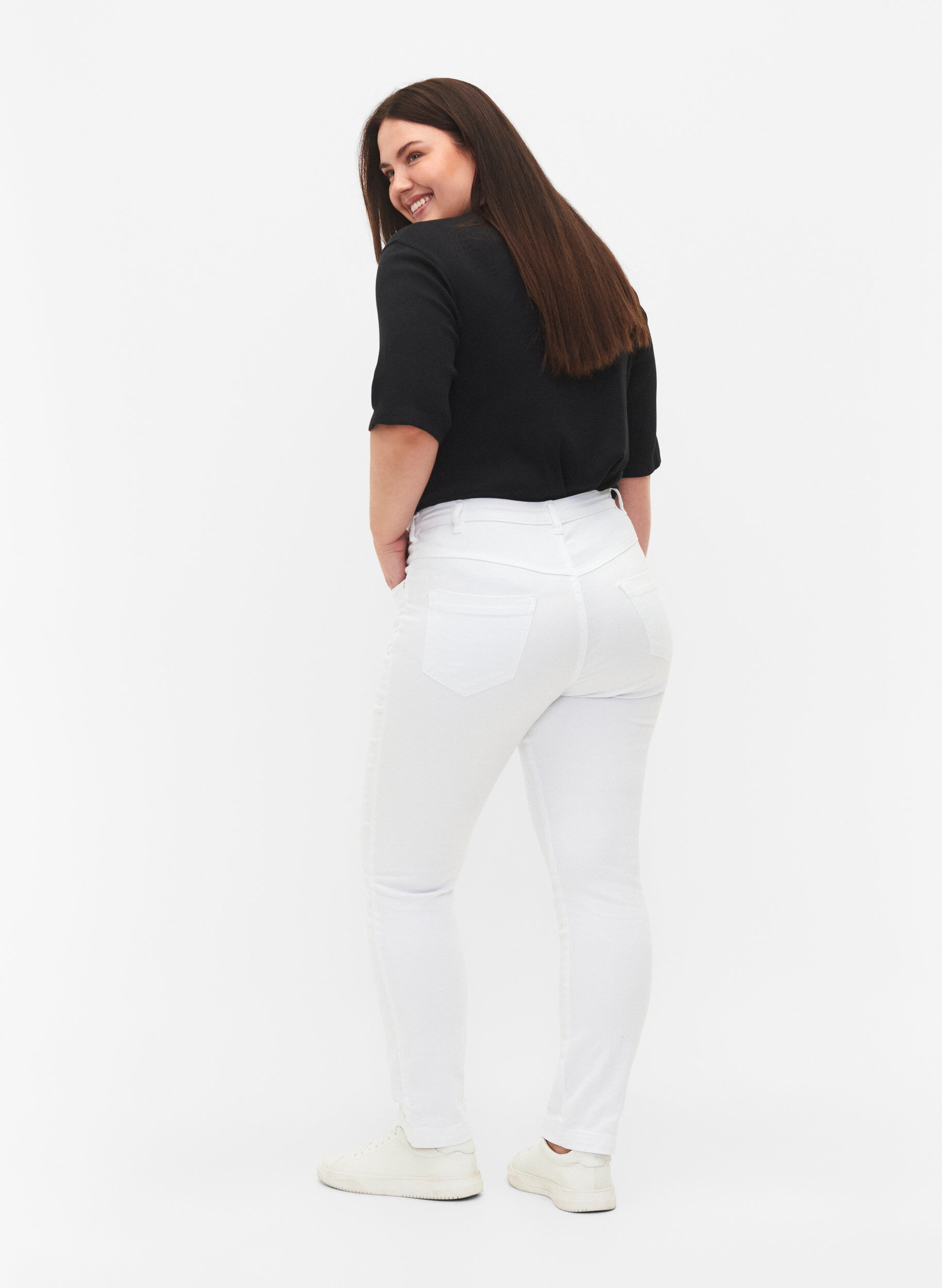 Slim fit Emily jeans med normal talje
