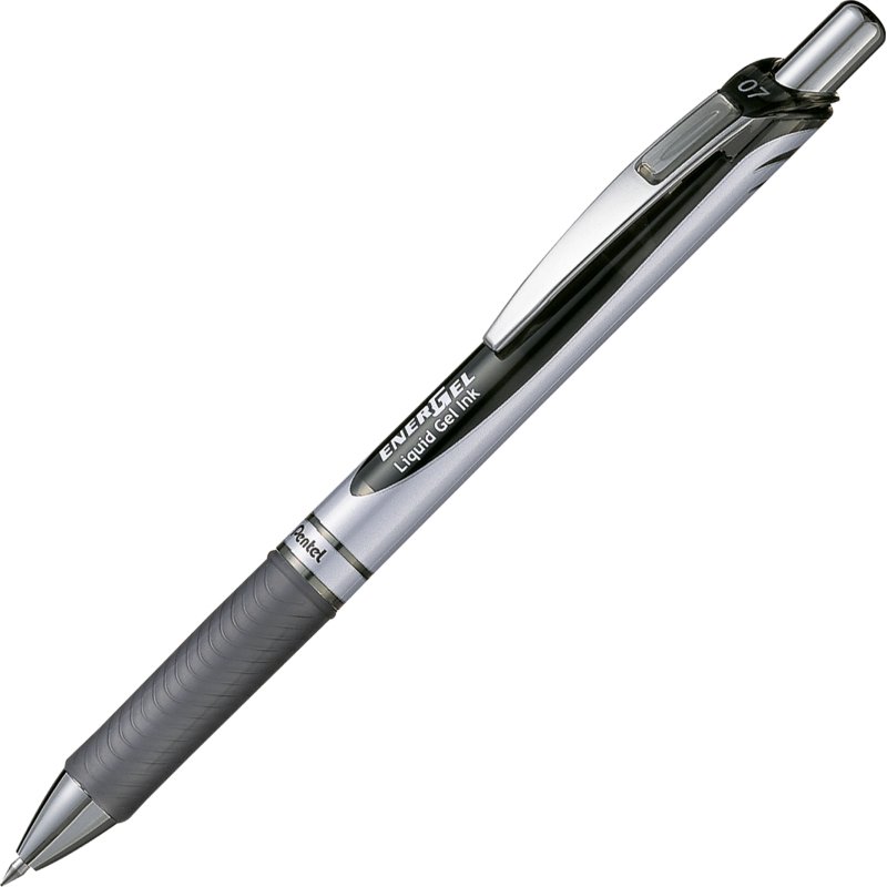Stylo roller Pentel Energel BL77 écriture moyenne - Pochette de 4 couleurs assorties