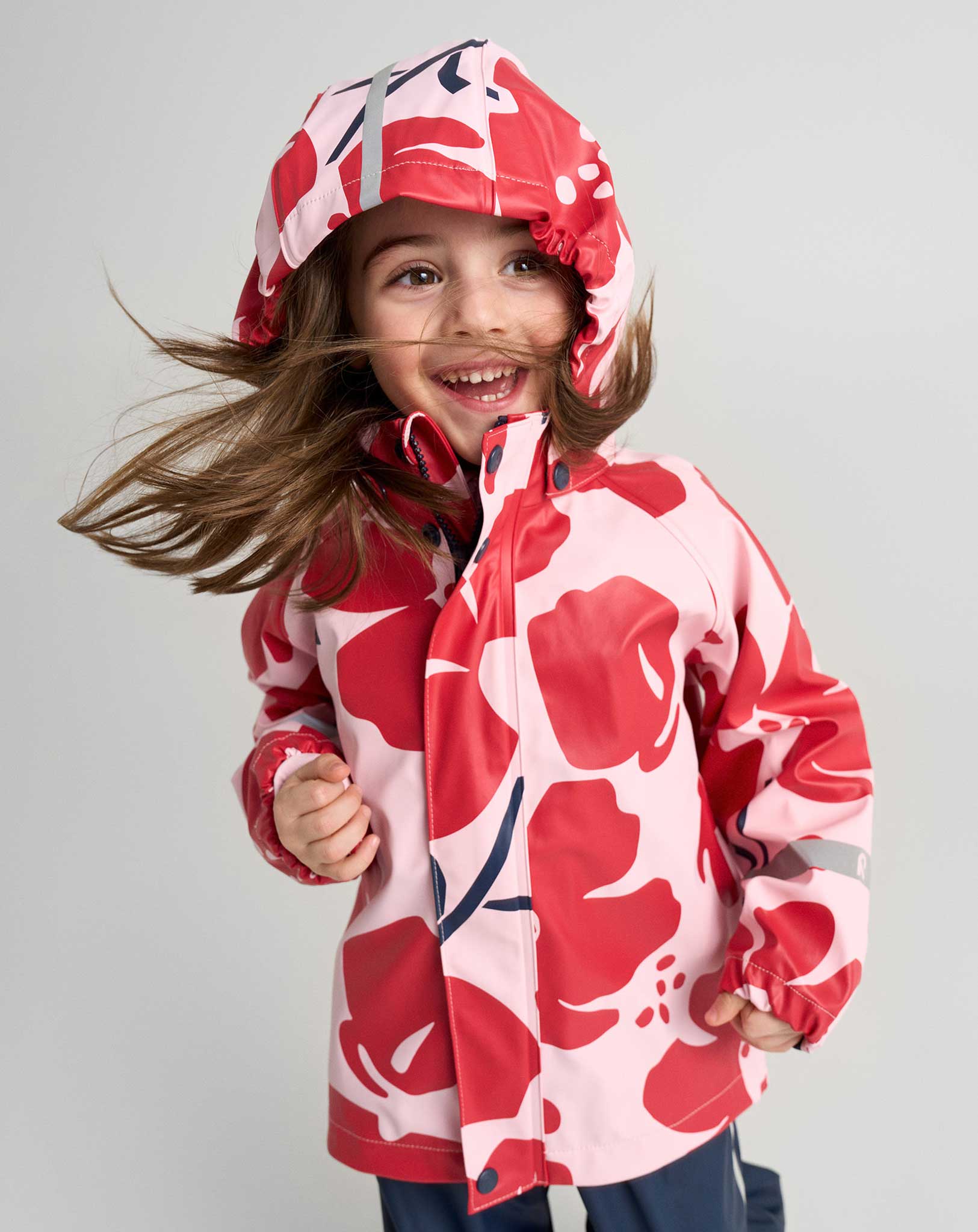Regenjacke VESI BLUMEN in pale rose