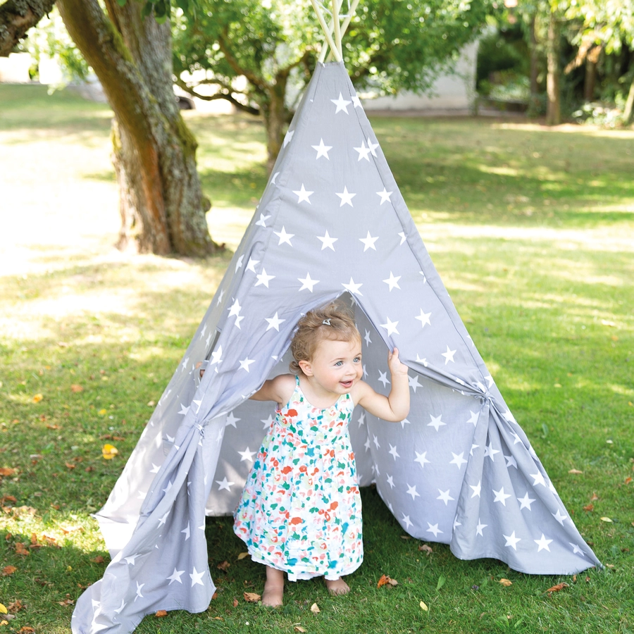 roba Indianerzelt Little Stars, grau