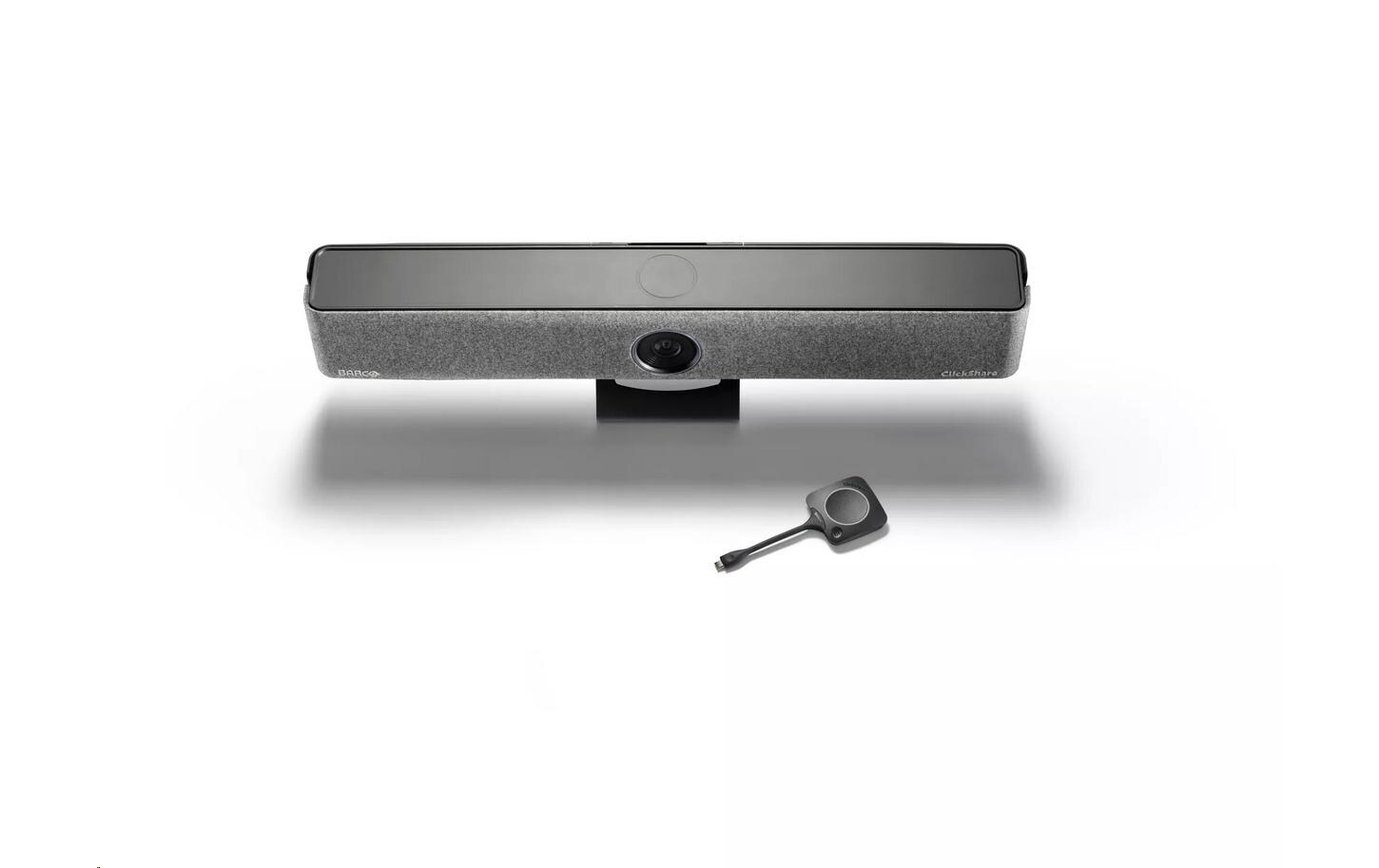 ClickShare Bar Core mit 1 Button<br>Hochwertige All-in-One-Videobar für ansprechende und mühelose drahtlose Konferenzen