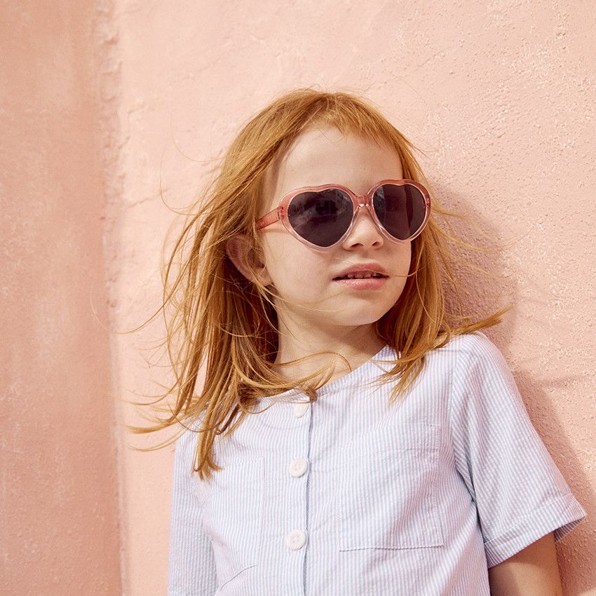 Combishort en seersucker rayé pour fille - Ecru