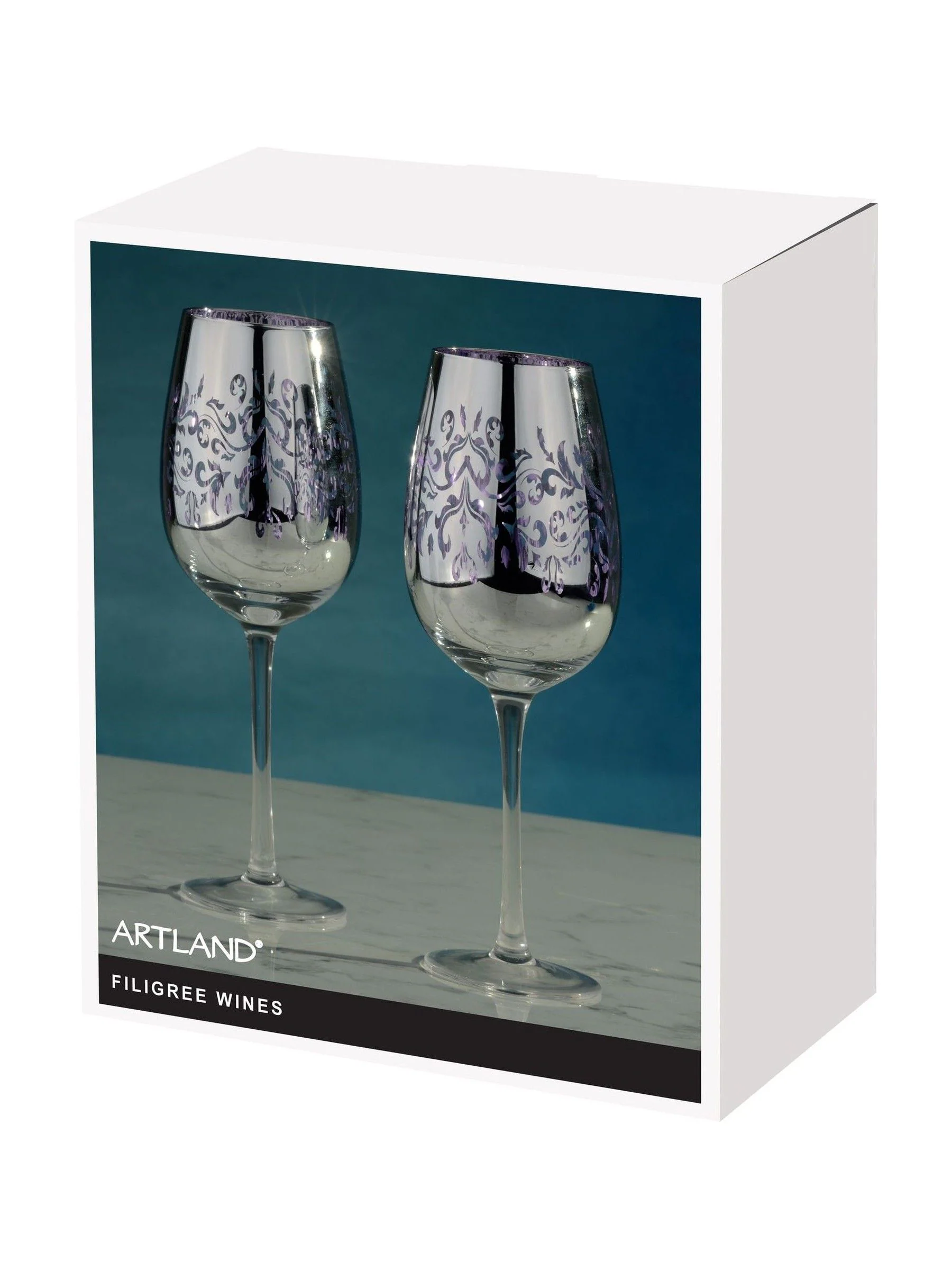 Artland Set of 2 Filigree Wine Glasses