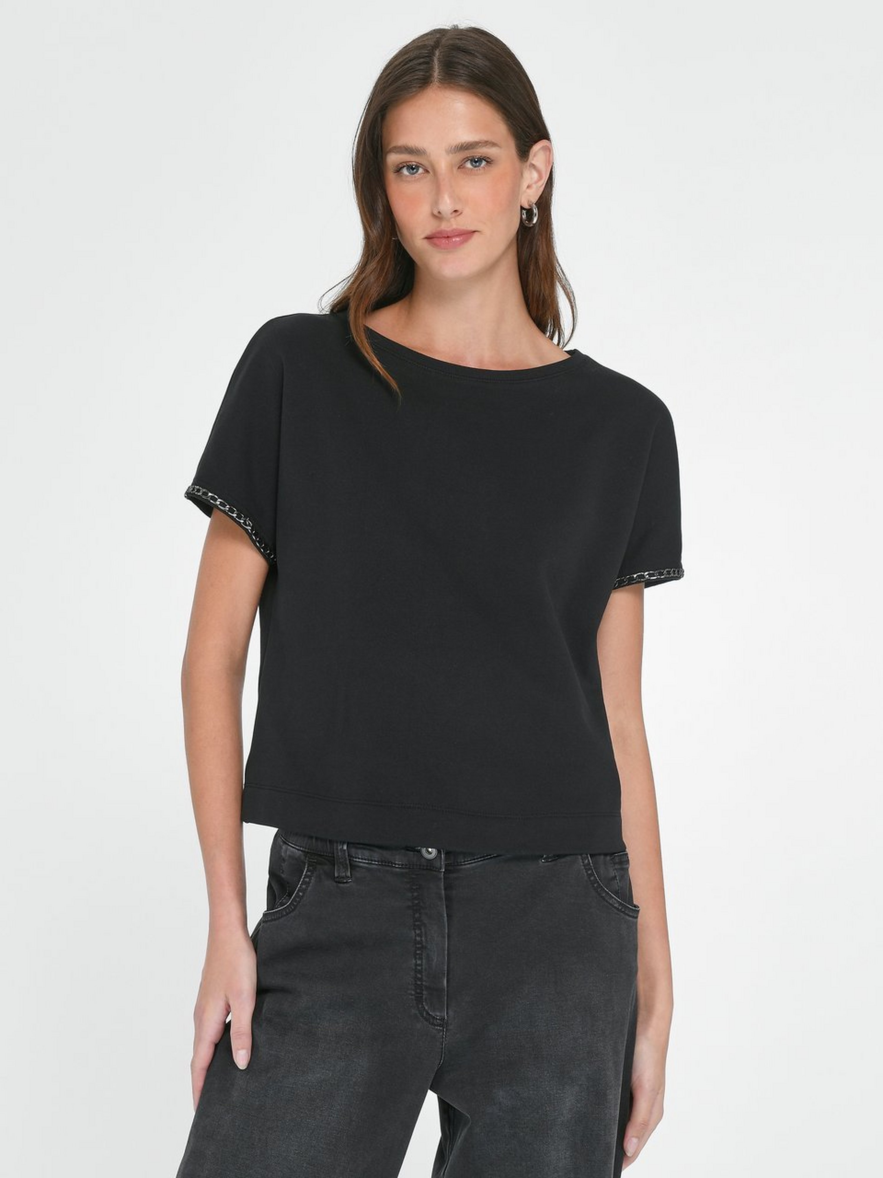 Shirt mit U-Boot-Ausschnitt