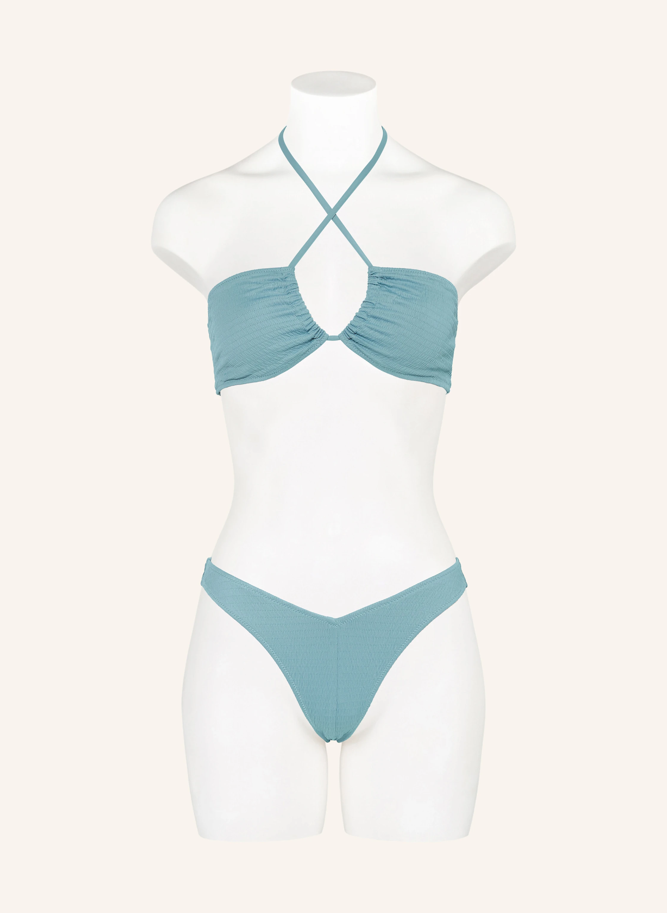 Calvin Klein Set CK MONOGRAM TEXTURE: Bralette-Bikini-Top und Haargummi