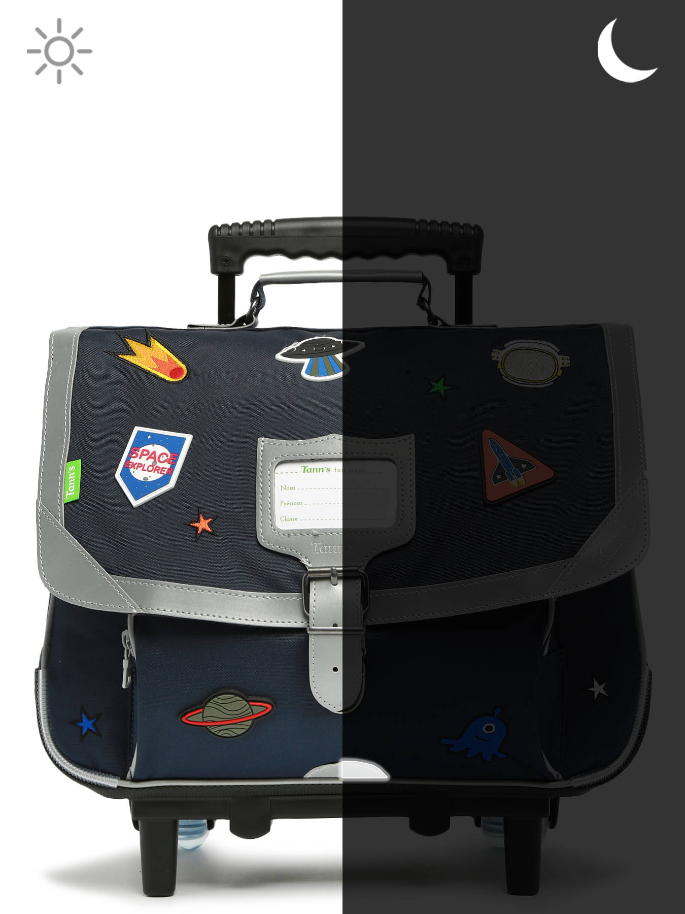 Cartable  roulettes 2 compartiments TANN'S