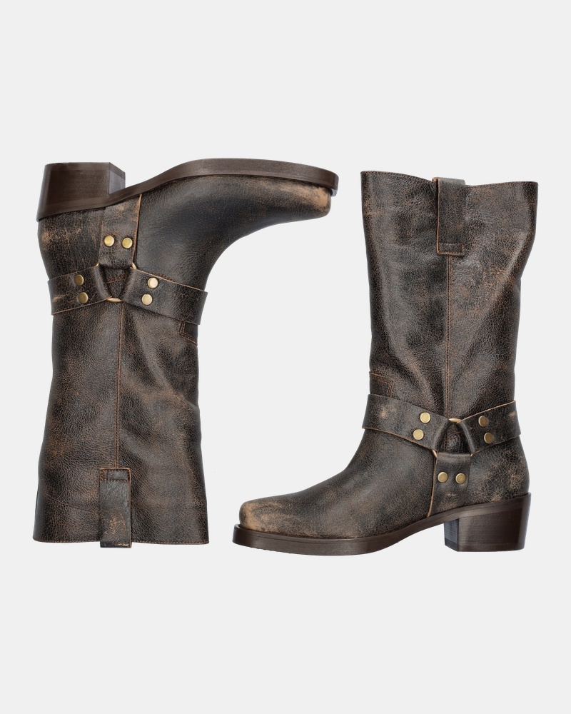 Nelson Bikerboots  - bruin