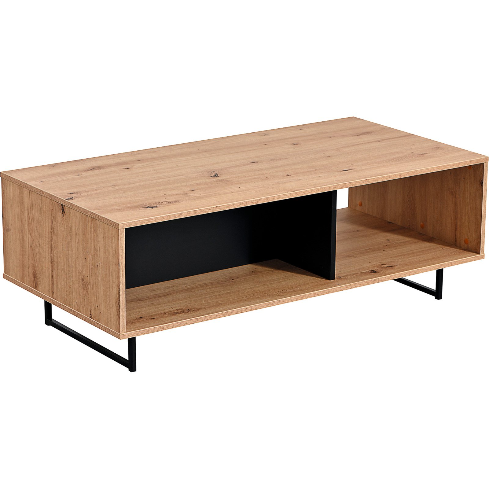 Salontisch Sardinia Melamin Artisan schwarz 121 x 43 x 61 cm
