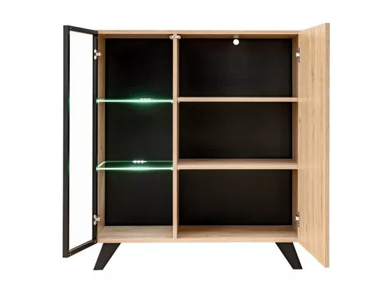 Ensemble de 4 meubles de salon NIELSEN – Chêne et noir