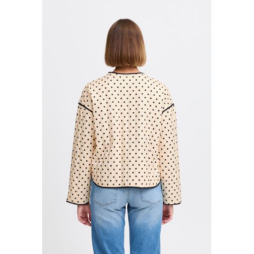 Ichi Malini Jakke, Creme w. Black Dot, 38