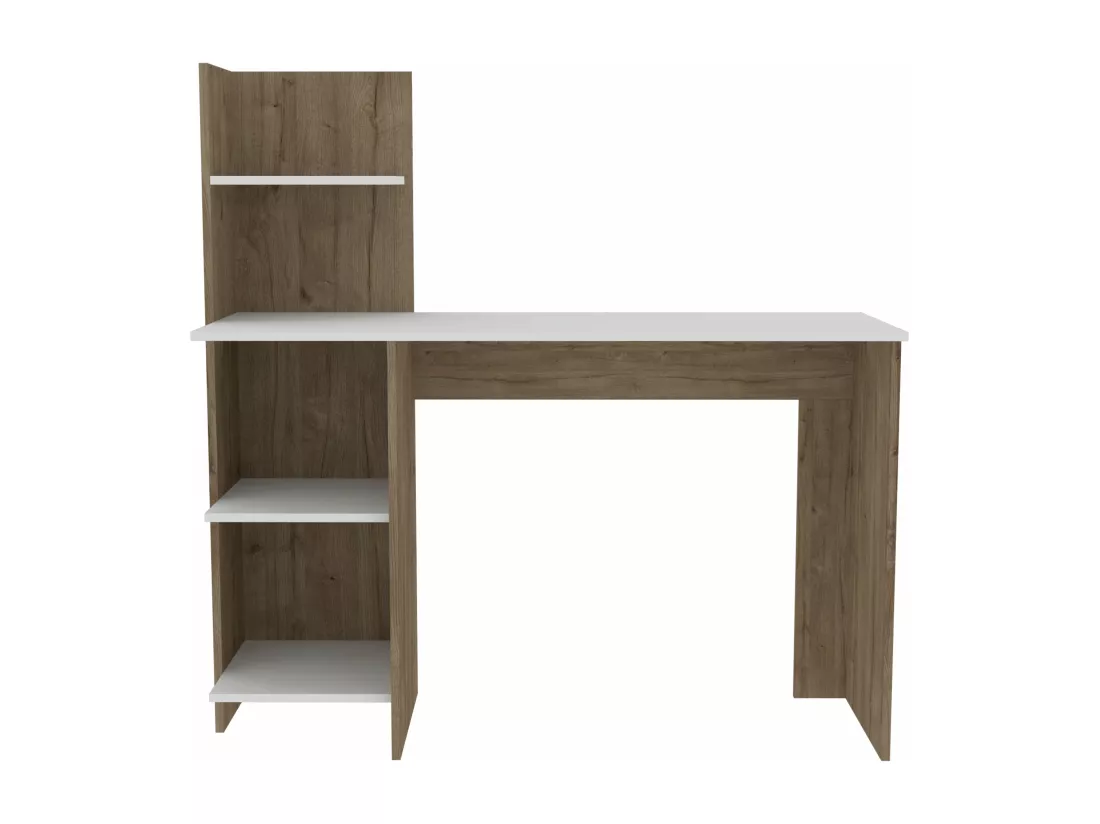 Bureau Vilna 120, avec tablette, 119.88 cm X 119.88 cm X 44.95 cm , Dune / Blanc
