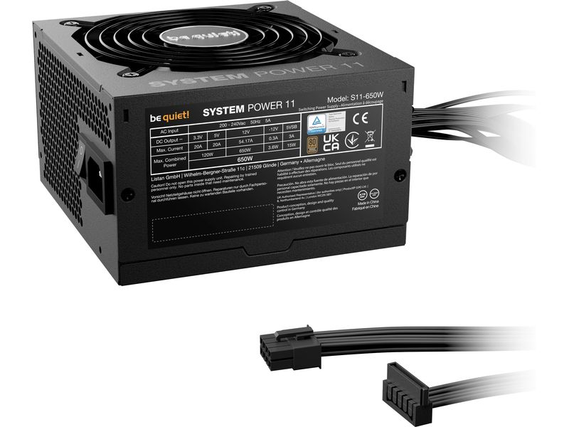 be quiet! Netzteil System Power 11 650 W ATX-Netzteil mit 650 W Leistung und 80 Plus Bronze Zertifizierung