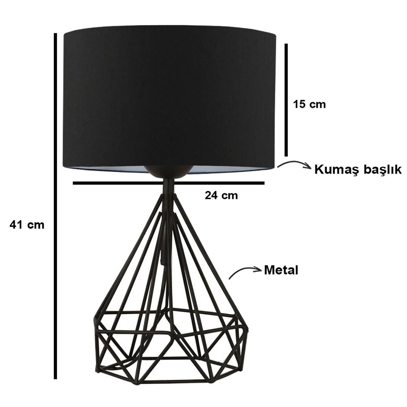Sheen 2 Lampes de table AYD noires - 41 cm