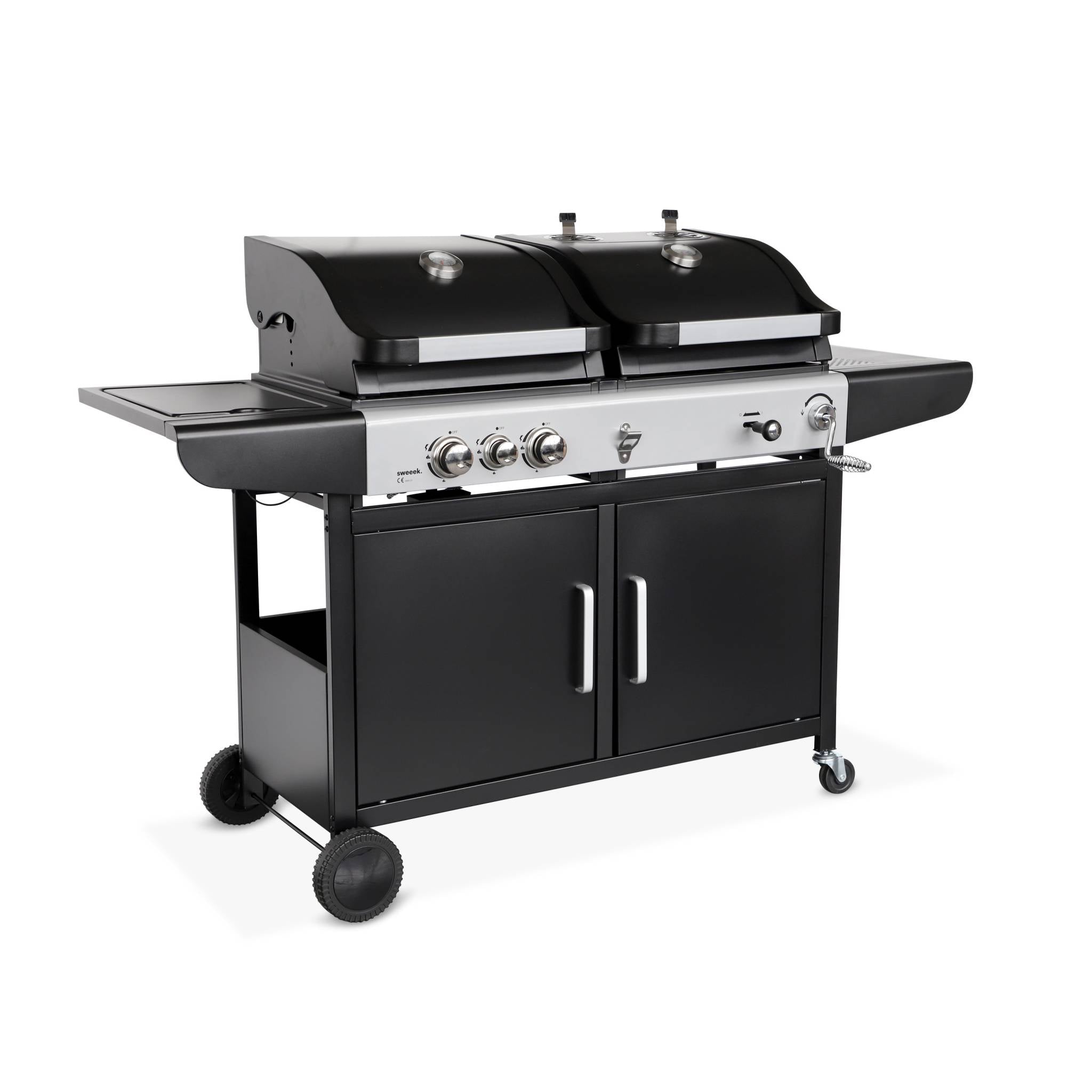sweeek - 2-in-1 barbecue, gas en houtskool - Marsac