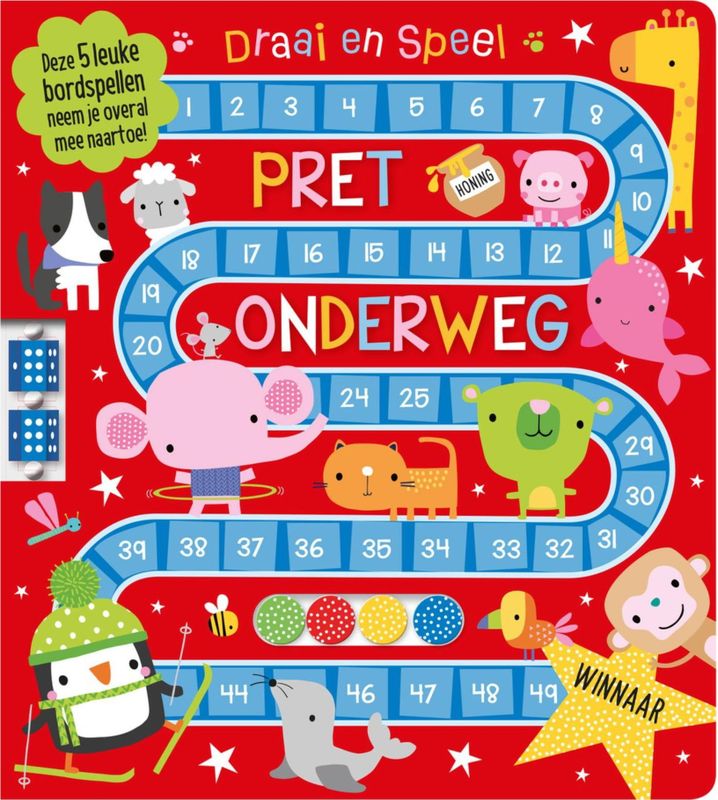 Spelletjesboek - Inclusief Pionnen en Dobbelstenen - Voor 2 tot 4 Spelers